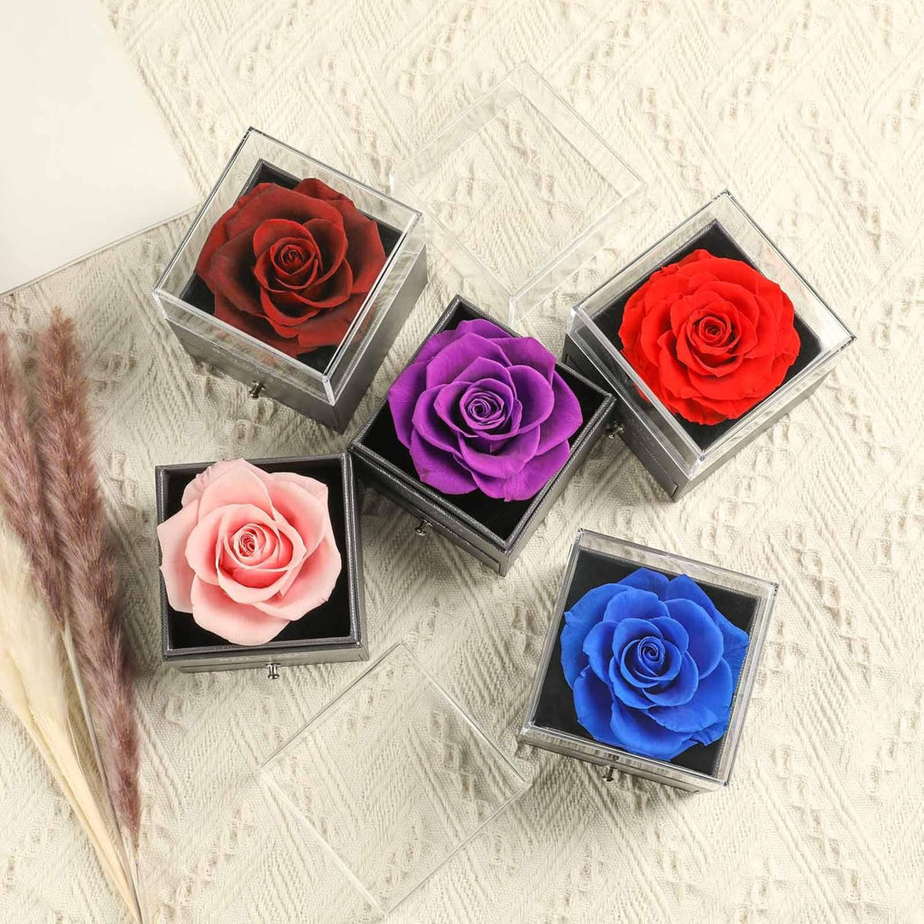 Luxury Rose with Heart Necklace and I Love You in 100 Languages Set