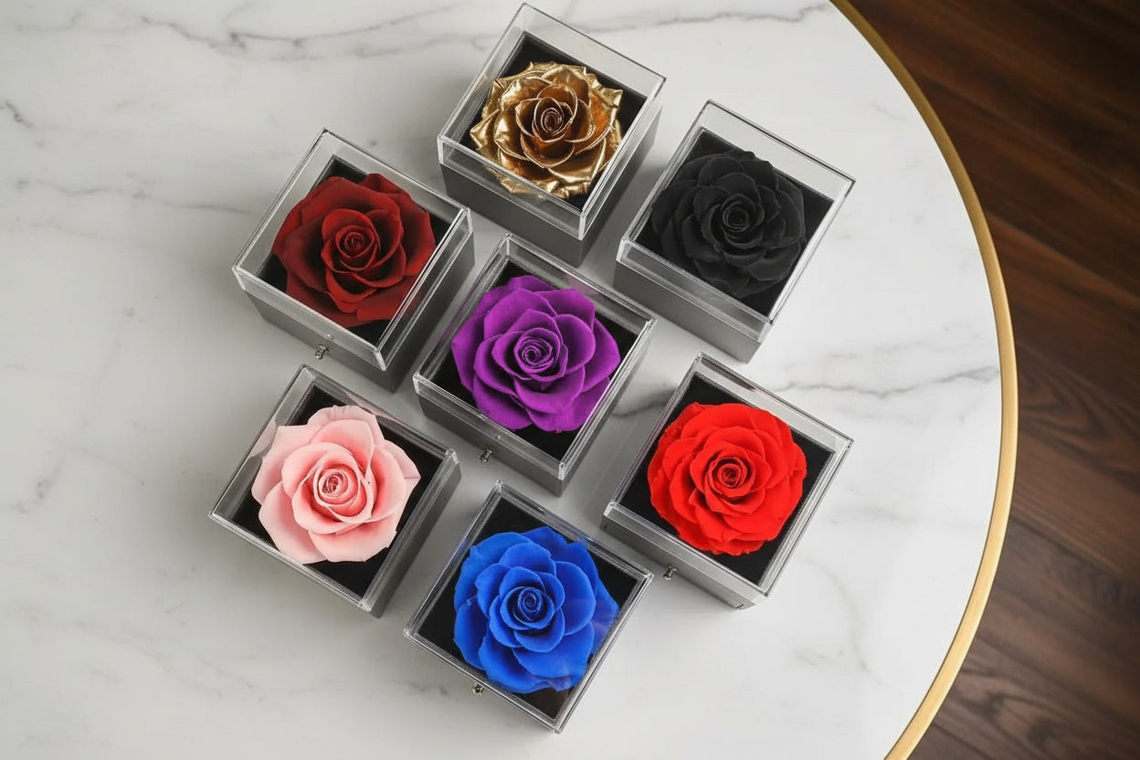 Luxury Rose with Heart Necklace and I Love You in 100 Languages Set